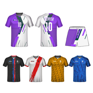 Uniformes de Fútbol Personalizados al por Mayor para Hombre, <span class=keywords><strong>Manga</strong></span> Corta, Secado Rápido, 100% Poliéster, Diseño Sólido, Impresión por Transferencia de Calor - Product Image 4