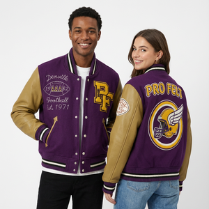 Chaquetas Varsity Clásicas de Cuero al por Mayor, Cuerpo de Lana, Cierre de Botones, Chaqueta Universitaria de Béisbol Personalizada de Alta Calidad para Hombre - Product Image 2