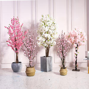 Vente <span class=keywords><strong>en</strong></span> gros d'arbres à fleurs artificielles roses de haute qualité, arbres japonais artificiels <span class=keywords><strong>en</strong></span> fausse soie et fleurs de cerisier pour décoration d'intérieur - Product Image 1