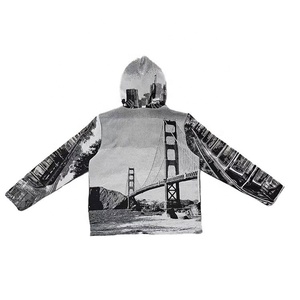 Sweat à capuche zippé complet Surdimensionné Basketball Celebrity Tapestry Woven Pullover Hoodie - Product Image 3