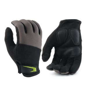 Guantes de Trabajo Mecánicos Personalizados de Fábrica, Tejido Transpirable de Microfibra Sintética, Antivibración, Antiestáticos, Ajustables con Muñequera - Product Image 5