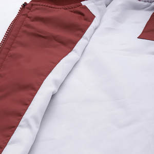 แจ็คเก็ตบอมเบอร์มีซิปสีพื้นแจ็กเก็ตบอมเบอร์สำหรับผู้ชายเสื้อคลุมกลางแจ้งมาใหม่ - Product Image 6