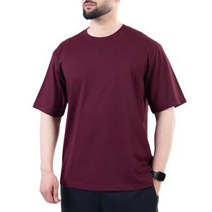 Camisetas de Hombre 100% Algodón, Hombros Caídos, Media Manga, Color Sólido Informal, Corte Regular - Product Image 1