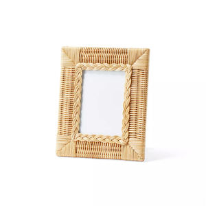 Artisanal Rattan Photo <b>Frame</b> Woven <b>Picture</b> <b>Frame</b> For Tabletop Display Ideal For <b>Wedding</b> Family Memories Or Cozy Home Decoration - Product Image 6
