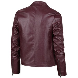 Leather Jackets Men's Business Fit Brand Slim Men Casual Biker Zipper Motorcycle Leather Jackets Male New Men's Leather Jacket - Product Image 4