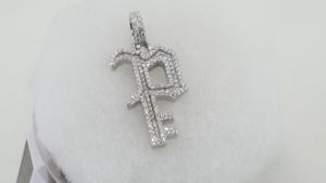 Personalizable Hip Hop 'A' letra colgante Iced Out Moissanite con diamante joyería de plata para hombres y mujeres - Product Image 2