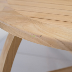 Gran oferta de mesa de centro redonda para patio o uso interior hecha de madera maciza de buena calidad y ecológica - Product Image 6