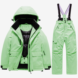 Traje de esquí con cremallera para hombre 2026, conjunto de pantalón de nieve informal grueso para deportes de invierno al aire libre, mono de esquí cortavientos de una pieza con diseño de paneles - Product Image 1
