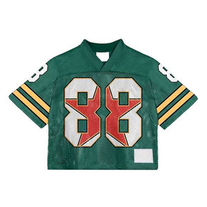 Maillot de football américain pour hommes, vente chaude, matière en mesh respirante, séchage rapide, épaules tombantes, logo personnalisé, nom d'équipe personnalisé - Product Image 5