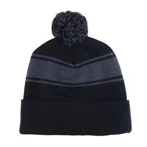 Gorro Deportivo de Punto Acrílico con Diseño Personalizado, Texto Gráfico, Transpirable, Impermeable, Unisex, con Puño y Pompón, para Invierno 2026 - Product Image 3