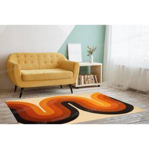 Scandinavian Printed <b>Rug</b>: Modern, Bohemian, Luxury, Pet-Friendly Decor,<b>Chenille</b> <b>Rug</b> - Product Image 3
