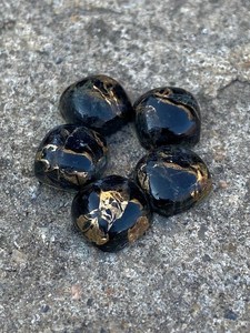 Superbe Turquoise Cuivre Noir Naturel 10x10mm, Cabochon à Coupe Coussin Hautement Poli, Fond Plat, Pierre Précieuse en Vrac pour la Fabrication, Vente en Gros - Product Image 6