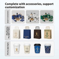 Gobelet en papier noir jetable à double paroi, estampage et gaufrage or, logo personnalisé accepté, gobelet en papier 8/12/16oz pour boissons chaudes et café
