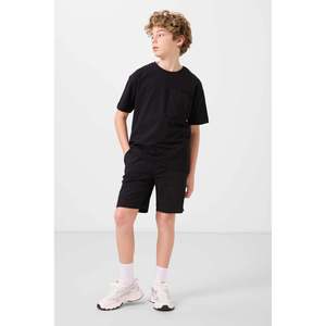 Ensemble de shorts chino en coton pour garçons TOMMYLIFE, coupe ample, tissé, léger et flexible - Bleu marine, gris pierre et noir, modèle 11278 - Product Image 6