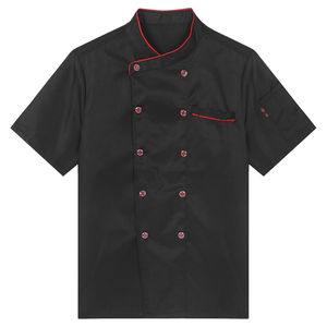 Chaqueta de Chef Unisex de Manga Corta/Tres Cuartos, 100% Algodón, Uniforme Profesional de Cocina, Ropa de Trabajo, Color y Logotipo Personalizables, para Restaurantes de Alta Gama - Product Image 3