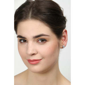 Compre Pendientes de Plata de Ley 925 de Primera Calidad para Mujeres y Niñas, Pendientes de Botón con Forma de Corazón y Flor en Oro Rosa, con Diamantes, Modernos, para Compromiso - Product Image 6