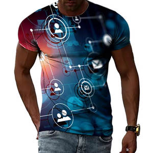 T-shirt à manches courtes et col rond pour hommes, nouveauté 2024, avec impression 3D, sublimation, hip hop, personnalité - Product Image 5