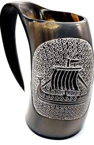 Wholesale Handmade Eco-Friendly Natural Viking Drinking Horn <b>Mugs</b> Premium Quality Custom Size - Product Image 2