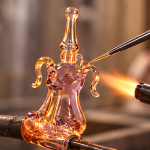 Ensemble de flacons de parfum en verre gravé à la main en forme de chien, dorés à l'or fin, d'Égypte - Contenants décoratifs de collection pour Attar par Unique Design - Product Image 5