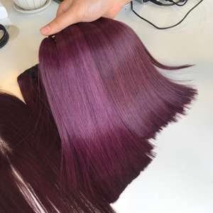 Extensions de cheveux vierges vietnamiennes de qualité supérieure, os super soyeux, couleur violette droite, vendeur en gros" - Product Image 2