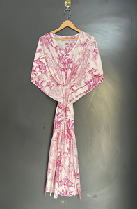 Caftan en coton pour femmes caftan floral indien caftan longue robe vêtements de nuit robes maxi robe - Product Image 6