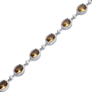 Pulsera de racimo de diseño ovalado de sultanita, venta al por mayor, joyería fina de Plata de Ley 925 hecha a mano turca - Product Image 3