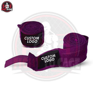 Bandes de boxe en coton durable, prix usine, fournisseur fiable, logo personnalisé, OEM/ODM, certifiées CE pour l'entraînement physique - Product Image 3