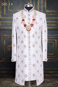 Costume Sherwani de styliste pour homme, broderie lourde, saison de mariage, Sherwani - Product Image 2