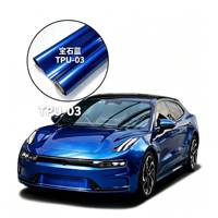 Film de protection de peinture (PPF) en TPU coloré durable pour carrosserie, pare-chocs et portes de voiture, qualité OEM, anti-rayures, design tendance, bleu