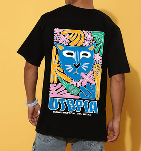 T-shirt à manches courtes en coton 100% personnalisé 2025, T-shirt uni de haute qualité, poids lourd, impression sérigraphique, T-shirts pour hommes - Product Image 3