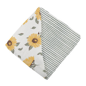 Sunflower Farm and Sage Green Stripe Receiving <b>Blanket</b> Newcastle Collection - Product Image 6