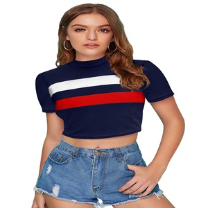 Tops de punto de moda india exclusiva para mujer, Tops cortos formales cómodos de uso regular con apliques de Indian Boutique - Product Image 1