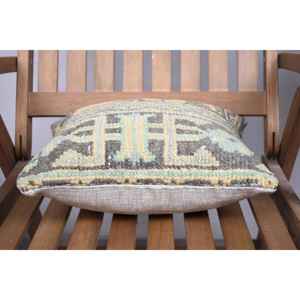 หมอนอิงขนสัตว์คิลิมสีเบจ ขนาด 14x14 นิ้ว สไตล์วินเทจหรูหรา นุ่มฟู ทอพิมพ์ลาย กันลื่น เป็นมิตรกับสิ่งแวดล้อม ถอดซักได้ ตกแต่งบ้าน - Product Image 5