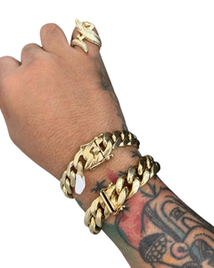 Pulsera Cubana de Oro de 8 Pulgadas Chapada en Oro Amarillo de Plata de Ley 925 Personalizada de Hip Hop para Hombre, Pulsera de Lujo para Rapero, Aniversario - Product Image 1