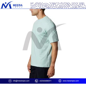 T-shirt décontracté pour homme 100% coton, col rond, manches courtes, respirant, confortable, style streetwear, coupe classique, pour la gym, le sport et les activités de plein air - Product Image 3