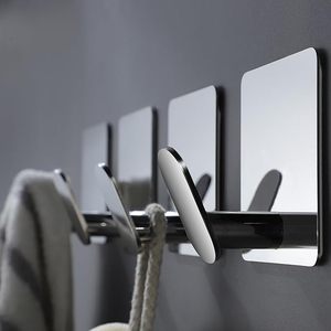 Stainless Steel Adhesive <b>Hooks</b> & <b>Rails</b> for Bedroom or Kitchen Wall Use With Water Proof Shower <b>Hooks</b> - Product Image 5