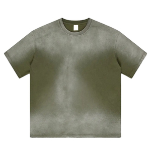 T-shirts décontractés à manches courtes et col rond pour hommes, 100 % coton, 300 grammes, coupe ample, avec logo personnalisé imprimé, séchage rapide, lettrage sérigraphié - Product Image 2
