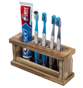 Soporte de Madera para Cepillo de Dientes, Organizador de Cepillo de Dientes y Pasta Dental, Accesorios de Baño - Product Image 5