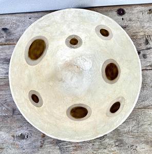 Cuenco decorativo de Metal con diseño de puntos, centro de mesa hecho a mano, elegante bandeja texturizada para mesa de comedor, hogar, cocina, exhibición de regalo - Product Image 4