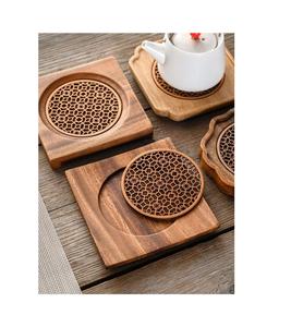 Posavasos de madera de diseño antiguo de nuevo aspecto elegante para mesas de centro mesas de comedor y detalles de sala de estar - Product Image 3