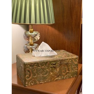 Articles de maison et de cuisine dessus de table boîte de rangement de mouchoirs décorative nouvelle conception à la main rectangulaire distributeur de mouchoirs boîte d'approvisionnement - Product Image 6