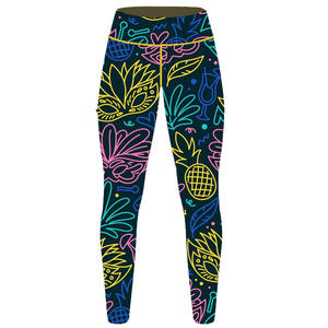 Leggings de yoga taille haute pour femmes, impression graphique de couleur unie, impression numérique d'écran de broderie par sublimation sur tissu tricoté - Product Image 5
