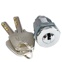 Serrure de porte à came, cylindre de haute sécurité, clé à fossettes 70 mm, 2 clés, finition chromée, alliage de zinc plaqué zinc ABA