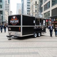 Camion de restauration de pizzas, boulangerie, traiteur commercial, remorque de restaurant, camion de hot-dogs, remorque alimentaire carrée