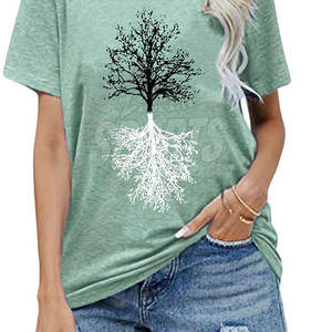 Ropa de moda, camiseta estampada personalizada para mujer, Camiseta estampada de manga larga con diseño personalizado - Product Image 3