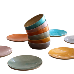 Laca de plato de bambú hilado respetuoso con el medio ambiente, el precio más barato, pintado con cuenco para servir comida, vajilla al por mayor de Vietnam - Product Image 5