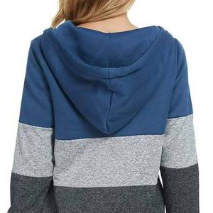 Nuevas mujeres de gran tamaño 100% algodón bloque Sudadera con capucha invierno peso pesado polar con bordado Rhinestone Logo impreso diseño - Product Image 6