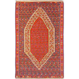 Un kilim persa Sanandaj único de 7'6 x 4'7 - Product Image 1
