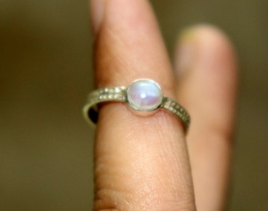 แหวนเงินแท้ 92.5 ประดับโอปอลสำหรับผู้หญิง ของขวัญสำหรับเธอ - Product Image 3