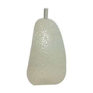 Vase en aluminium blanc de forme minimaliste en forme de galet, texture sculptée à la main, vase design pour la décoration moderne de la maison et des galeries, vases à fleurs - Product Image 1
